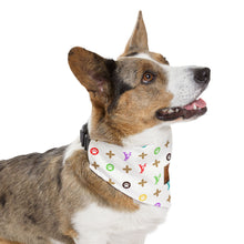 Load image into Gallery viewer, Light Furry Vuiton Faux-Designer Pet Bandana Collar - Your Posh Pet