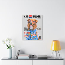 Load image into Gallery viewer, Cat and Barker Custom & Personalized Magazine Cover Canvas - Your Posh Pet