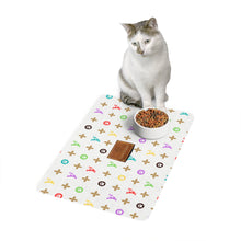 Load image into Gallery viewer, Light Furry Vuiton Faux-Designer Pet Food Mat - Your Posh Pet