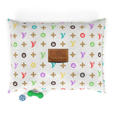 Load image into Gallery viewer, Light Furry Vuiton Faux-Designer Luxury Pet Bed - Your Posh Pet