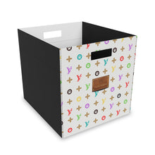Load image into Gallery viewer, Light Furry Vuiton Faux-Designer Pet Toy Felt Storage Box - Your Posh Pet
