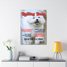 Load image into Gallery viewer, Rolling Bone Custom & Personalized Magazine Cover Canvas - Your Posh Pet