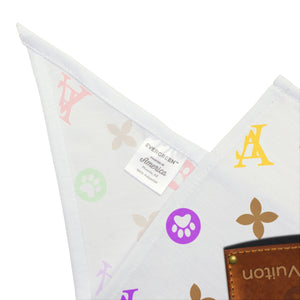 Light Furry Vuiton Pet Bandana-Your Posh Pet