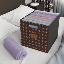 Load image into Gallery viewer, Furry Vuiton Faux-Designer Pet Felt Storage Box-Your Posh Pet