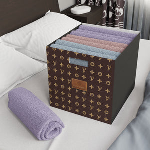 Furry Vuiton Faux-Designer Pet Felt Storage Box-Your Posh Pet