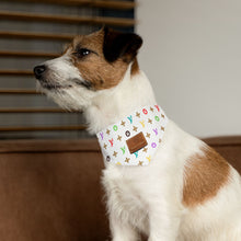 Load image into Gallery viewer, Light Furry Vuiton Faux-Designer Pet Bandana Collar-Your Posh Pet