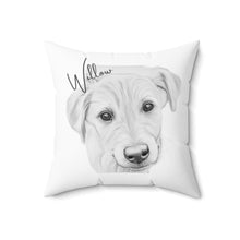 Load image into Gallery viewer, Faux Suede Square Pillow With Your Pet Artwork