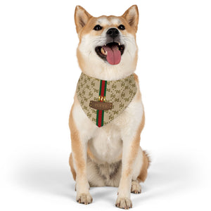 Pucci Faux-Designer Pet Bandana Collar-Your Posh Pet