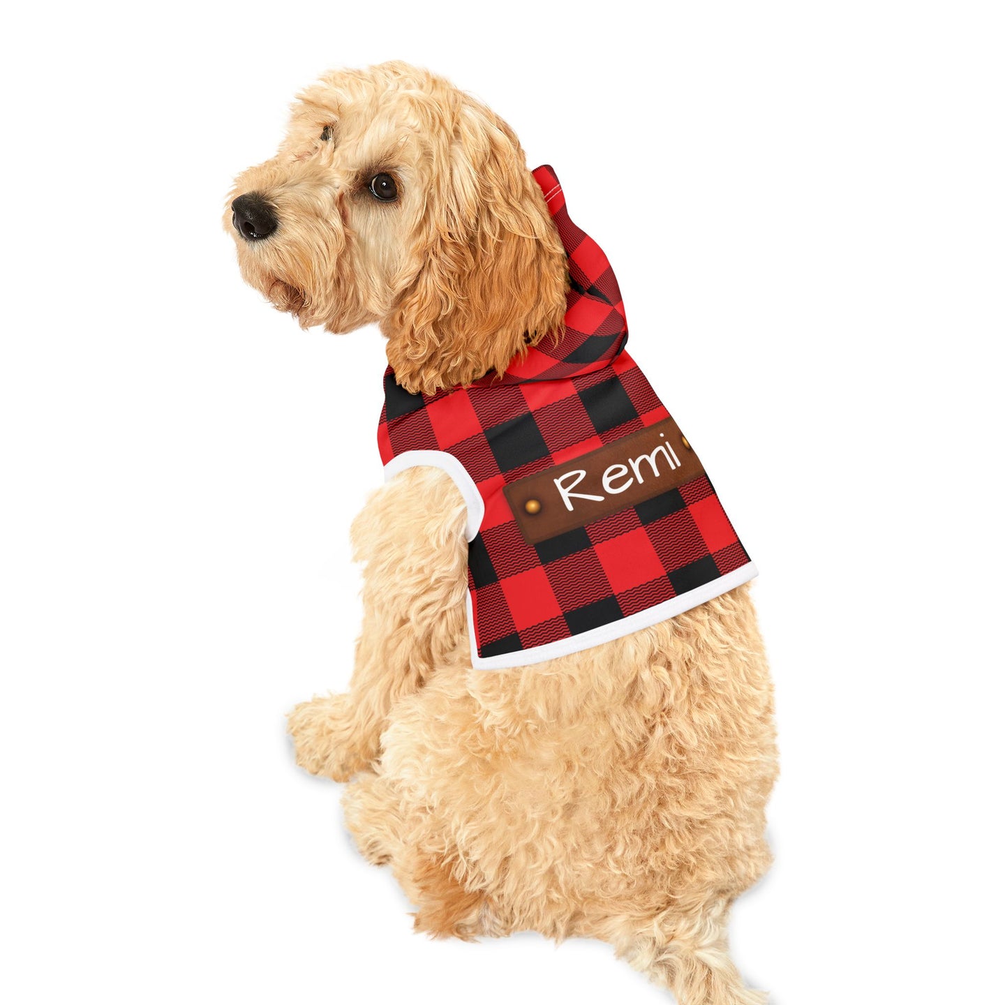 Buffalo Plaid Personalized & Custom Pet Hoodie - Custom Pet Apparel