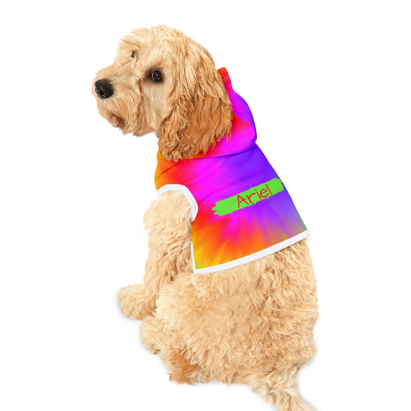 Colorful Tie Dye Personalized & Custom Pet Hoodie - Custom Pet Apparel