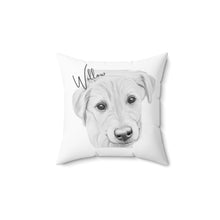 Load image into Gallery viewer, Faux Suede Square Pillow With Your Pet Artwork