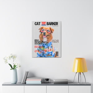 Cat and Barker Custom & Personalized Magazine Cover Canvas