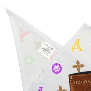 Light Furry Vuiton Pet Bandana-Your Posh Pet