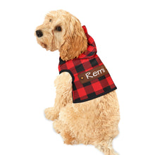 Load image into Gallery viewer, Buffalo Plaid Personalized &amp; Custom Pet Hoodie - Custom Pet Apparel