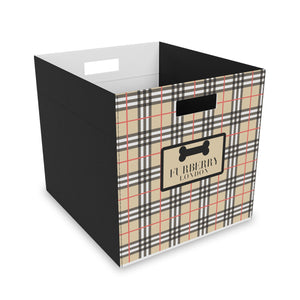 Furberry Faux-Designer Pet Toy Felt Storage Box-Your Posh Pet