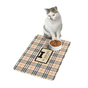 Furberry Faux-Designer Pet Food Mat-Your Posh Pet