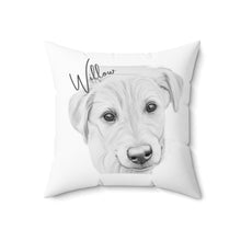 Load image into Gallery viewer, Faux Suede Square Pillow With Your Pet Artwork