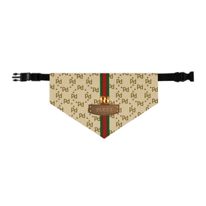 Pucci Faux-Designer Pet Bandana Collar-Your Posh Pet