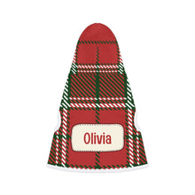 Load image into Gallery viewer, Personalized &amp; Custom Holiday Flannel Design Pet Hoodie - Custom Pet Apparel