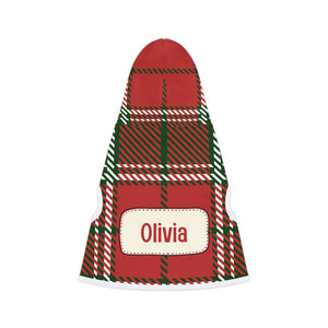 Personalized & Custom Holiday Flannel Design Pet Hoodie - Custom Pet Apparel