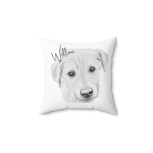 Load image into Gallery viewer, Faux Suede Square Pillow With Your Pet Artwork