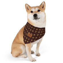 Load image into Gallery viewer, Furry Vuitton Faux-Designer Pet Bandana Collar - Your Posh Pet