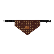 Load image into Gallery viewer, Furry Vuitton Faux-Designer Pet Bandana Collar - Your Posh Pet