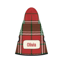 Load image into Gallery viewer, Personalized &amp; Custom Holiday Flannel Design Pet Hoodie - Custom Pet Apparel